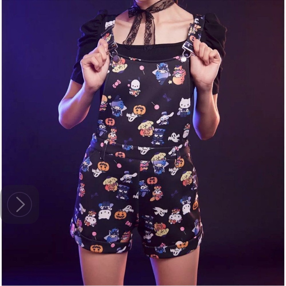 Halloween Themed Black Overalls